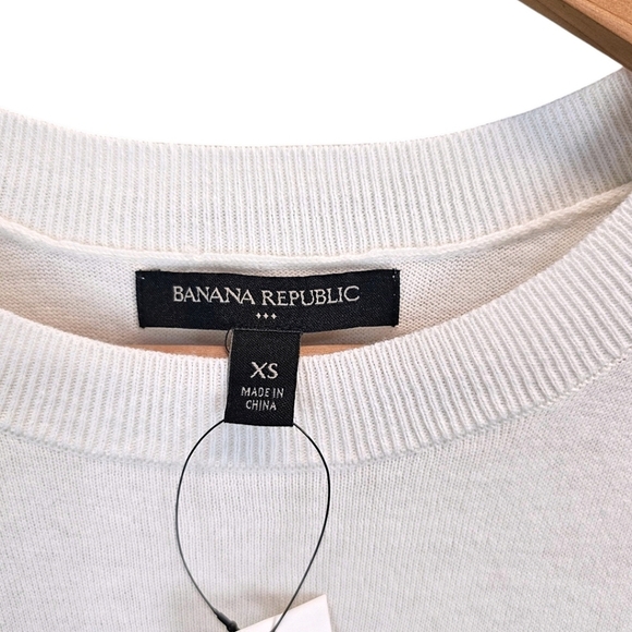 NWT Banana Republic Frenchie Intarsia Sweater Sz XS Cream Lightweight Puppy Dog - Picture 12 of 15